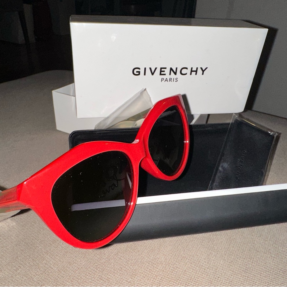 Givenchy red sunglasses - stylish plastic frames